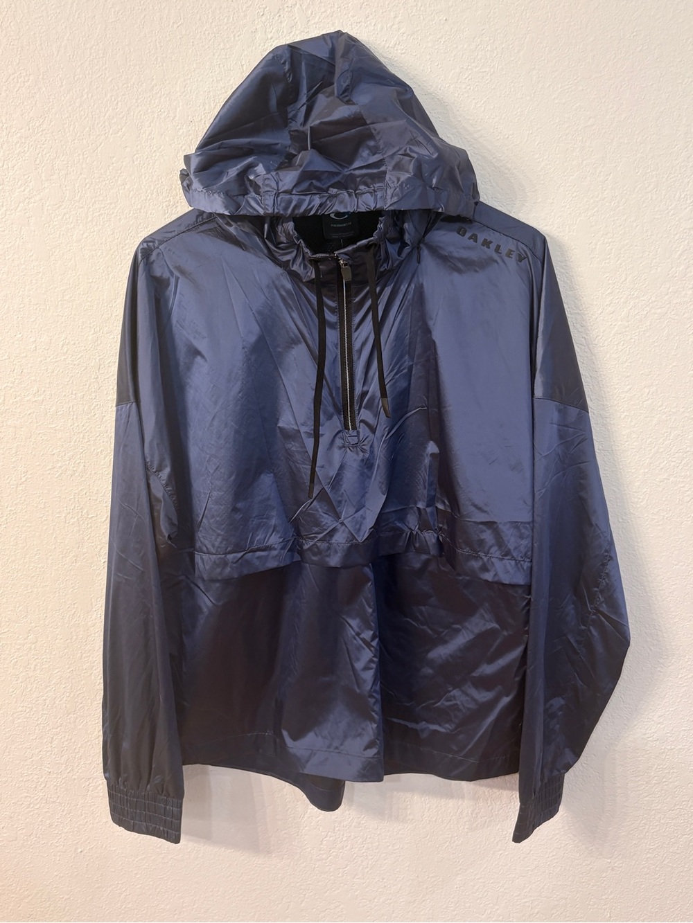 Oakley Luxe Anorak Windbreaker - Metallic Blur Indigo LargE NWT